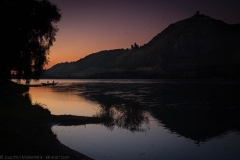 Drachenfels im Abendlicht
